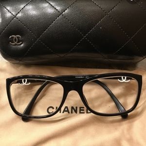 $700 Auth Chanel 3D logo eyeglasses